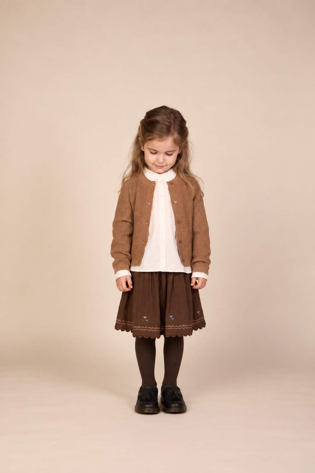 Strikket cardigan i bomuld - Kids - Coconut | 101271 Katie