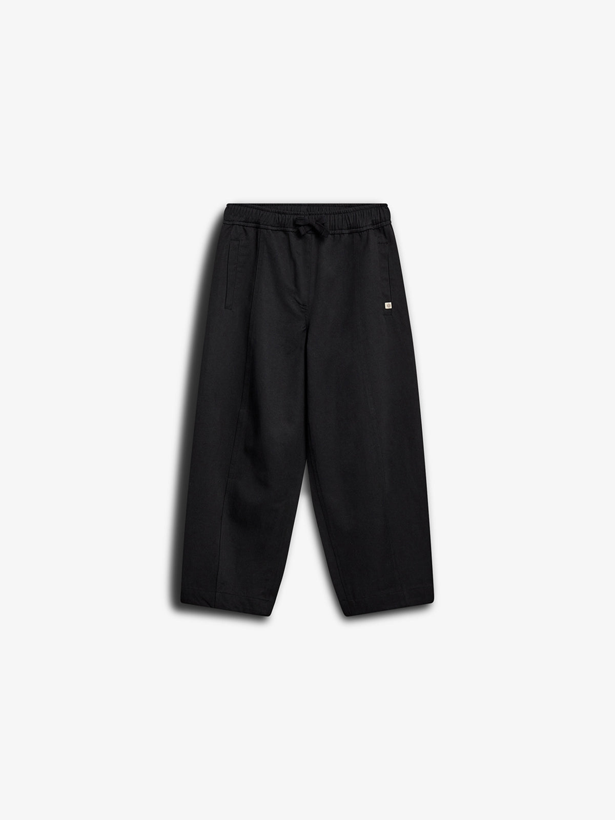 Barrel-leg bukser i Tencel - Tween - Black | 100133 Asta