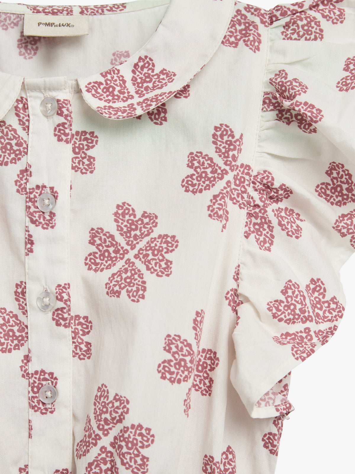 Skjortekjole med hjerteprint - Off White / Blush | 100236 Cloe