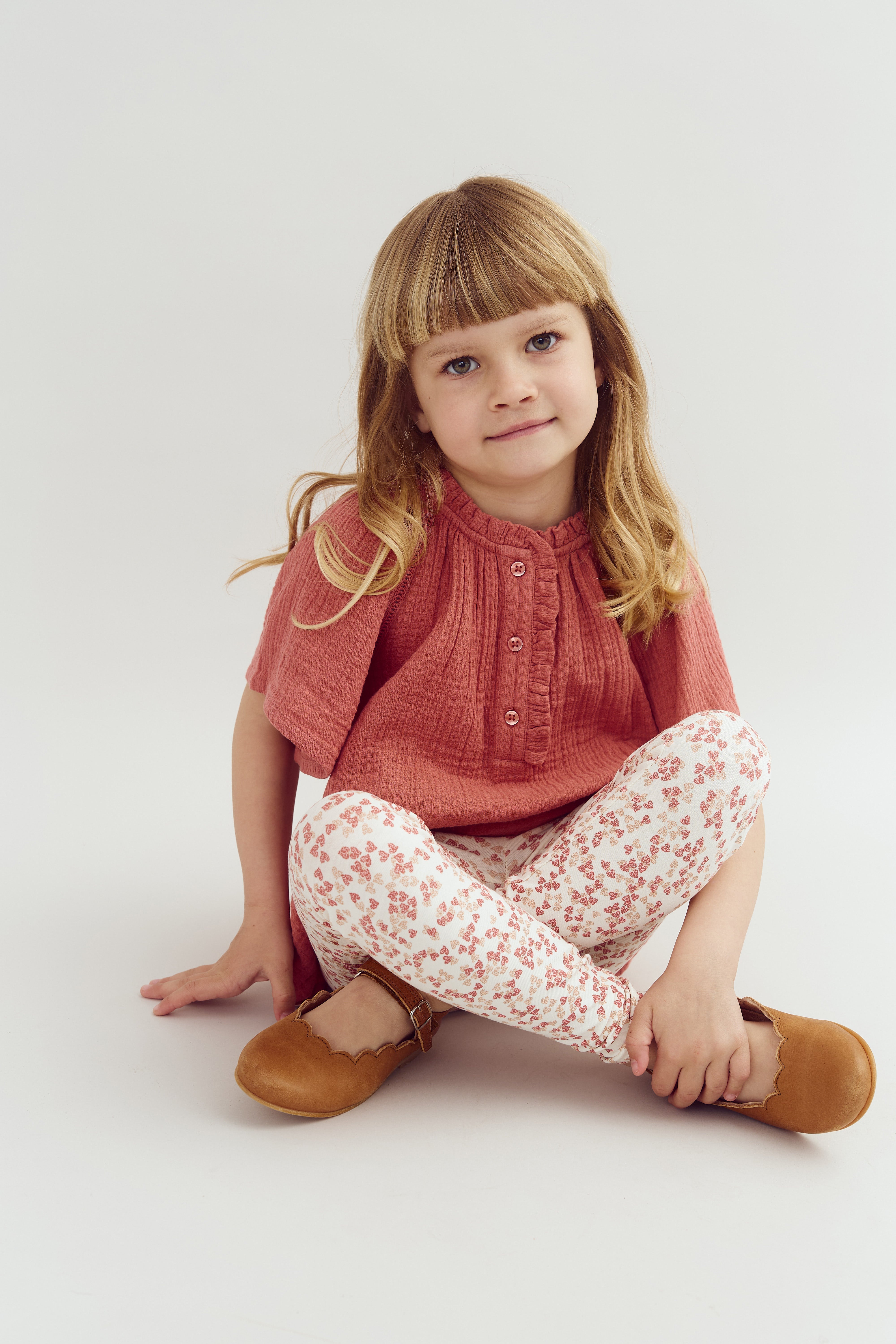Bluse med Musselin stolpelukning - Blush | 100289 Ella