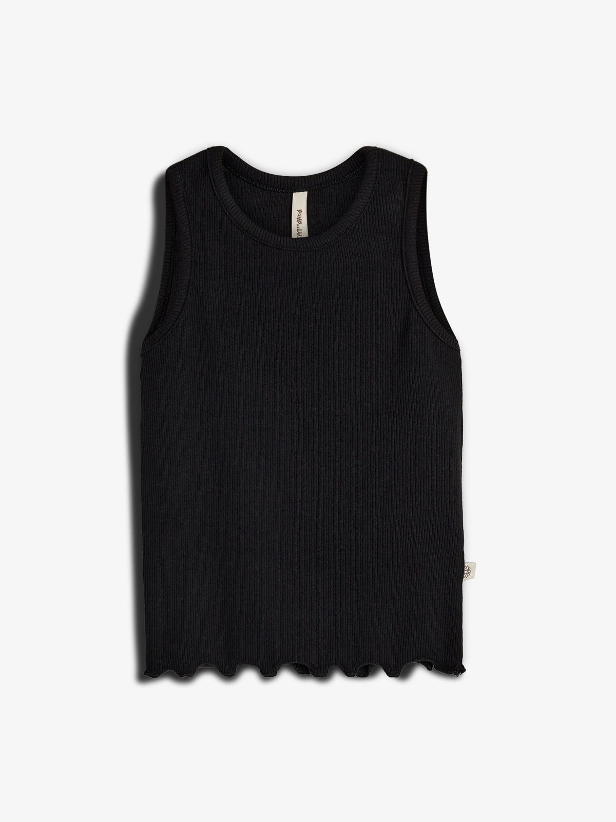 Basic Modal Rib Top Uden Ærmer - Tween - Sort | 100450 Fiona