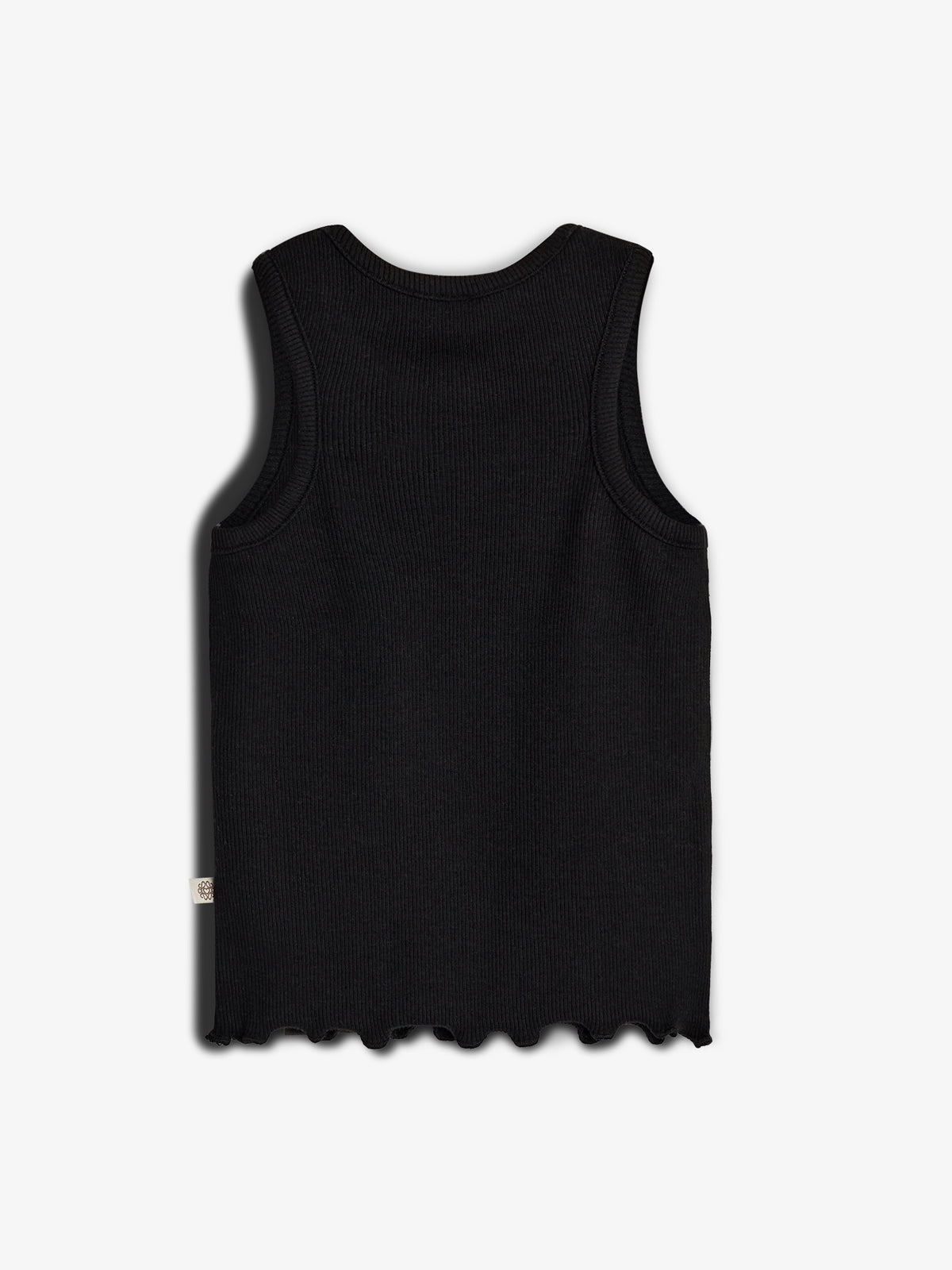 Basic Modal Rib Top Uden Ærmer - Tween - Sort | 100450 Fiona