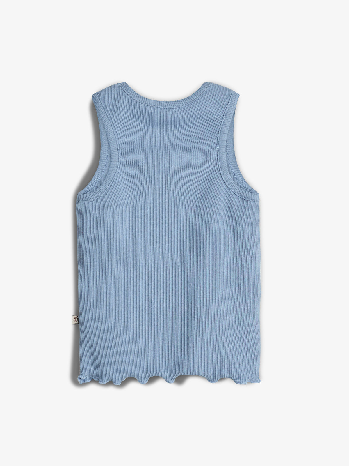 Basic Modal Rib Top Uden Ærmer - Blå | 100326 Fiona