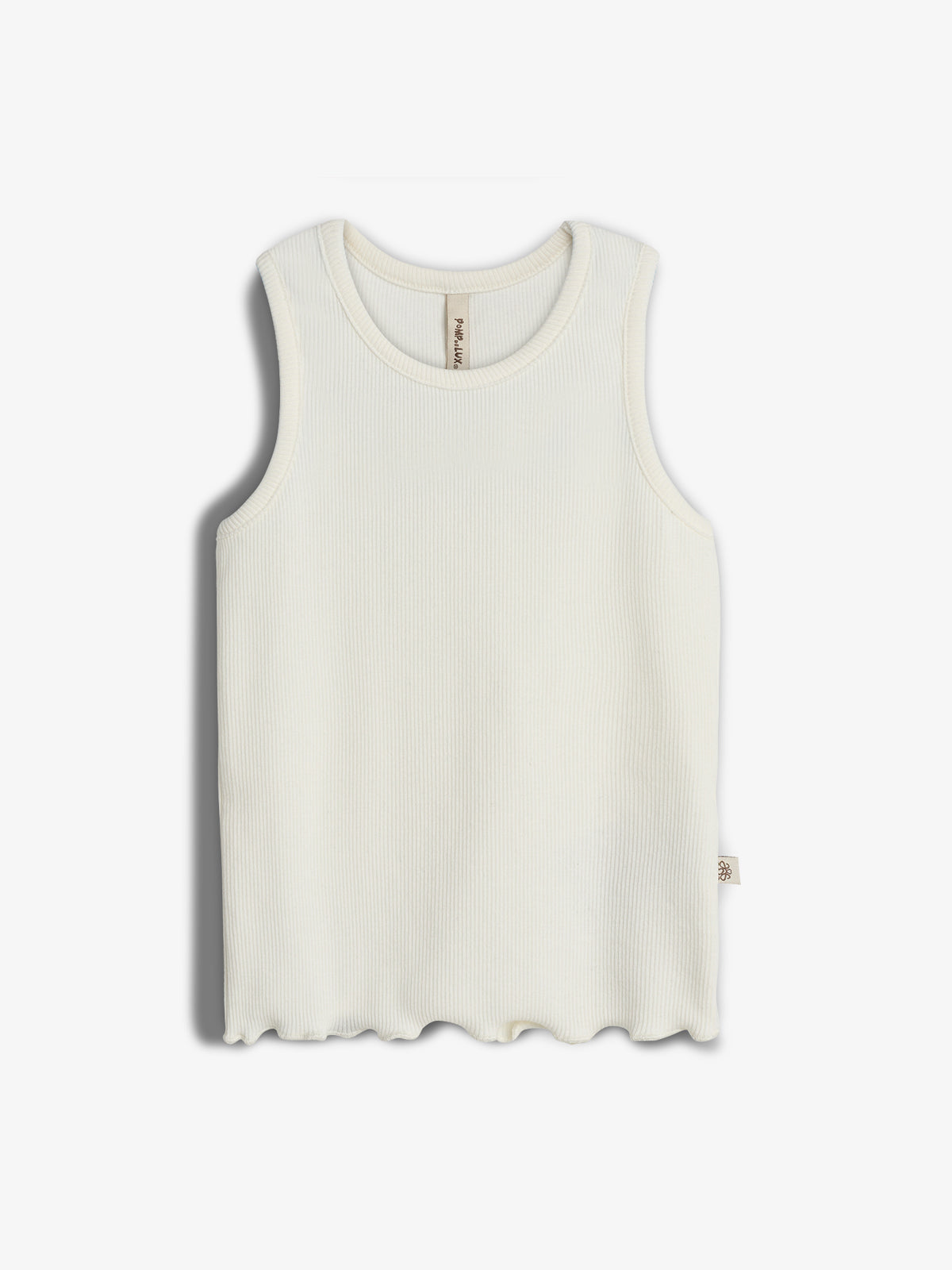 Basic Modal Rib Top Uden Ærmer - Tween - Off White | 100452 Fiona