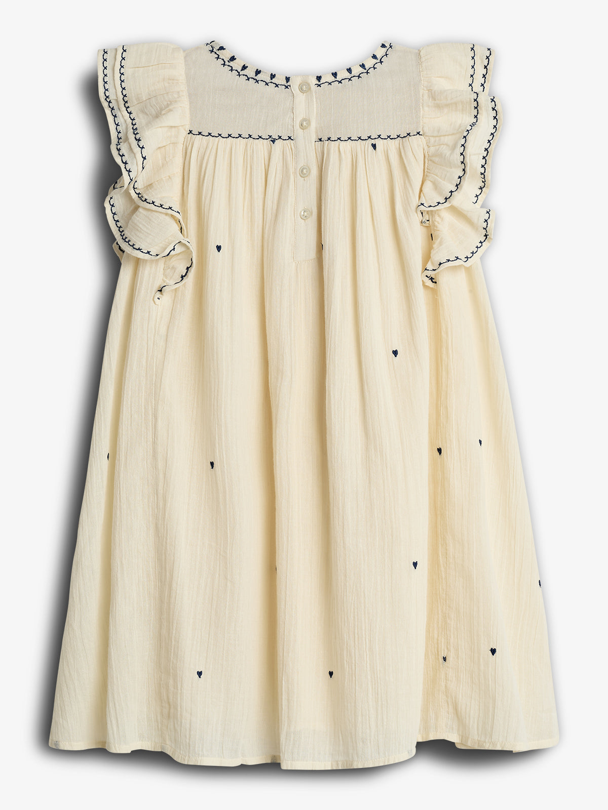 Kjole med Kontrastbroderi - Tween - Off White | 100481 Harper