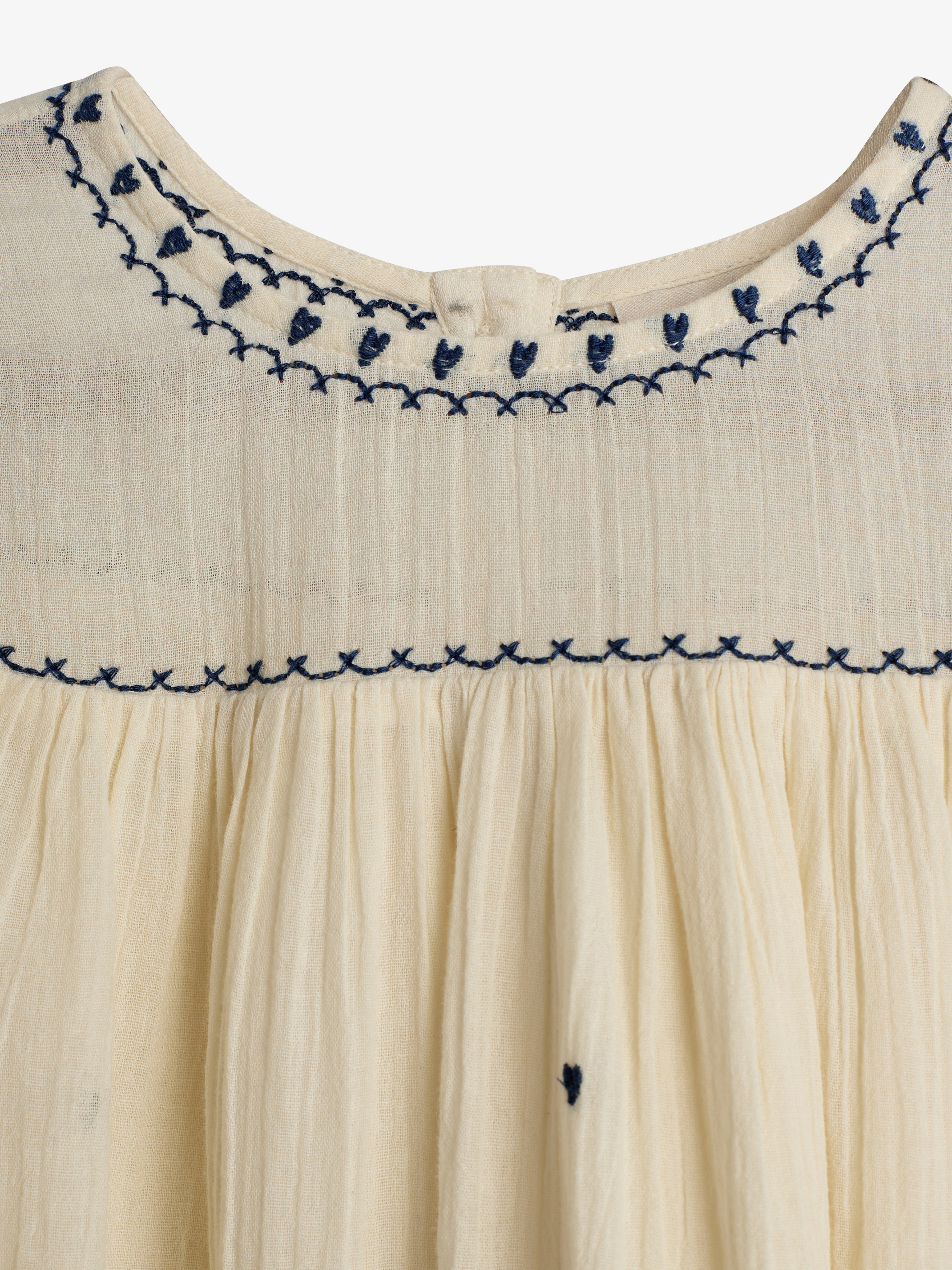 Kjole med Kontrastbroderi - Tween - Off White | 100481 Harper