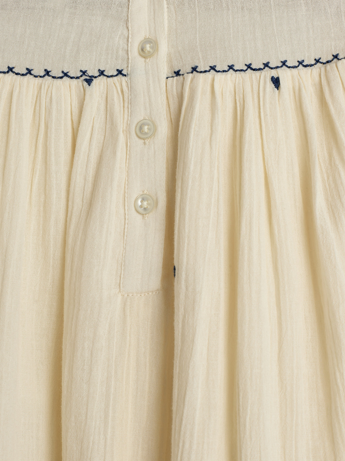 Kjole med Kontrastbroderi - Tween - Off White | 100481 Harper