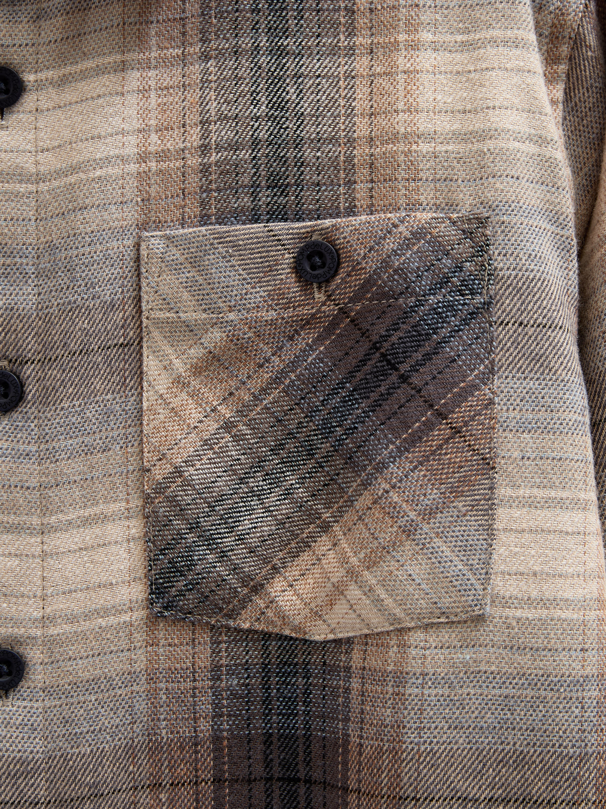 Ternet flannelskjorte - Tween - Brown Navy Check | 100527 Henry