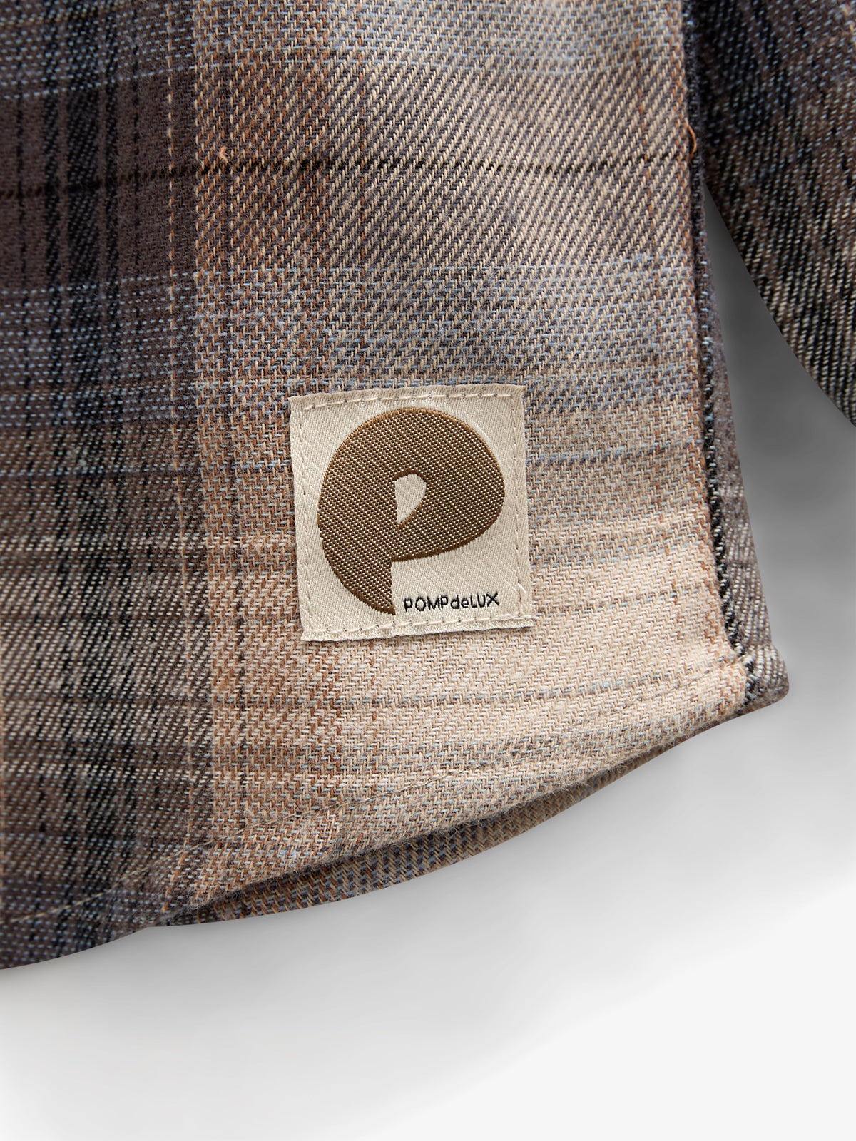 Ternet flannelskjorte med rib manchet - Kids - Brown Navy Check | 100529 Henry