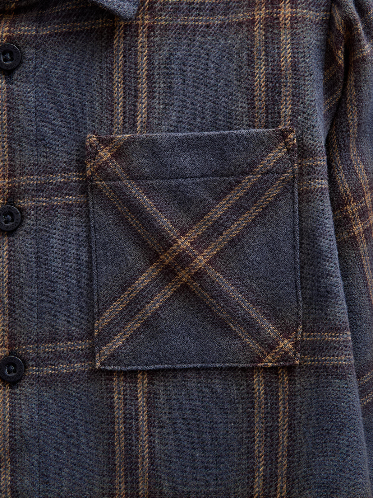 Ternet flannelskjorte med rib manchet - Kids - Navy Check | 100530 Henry