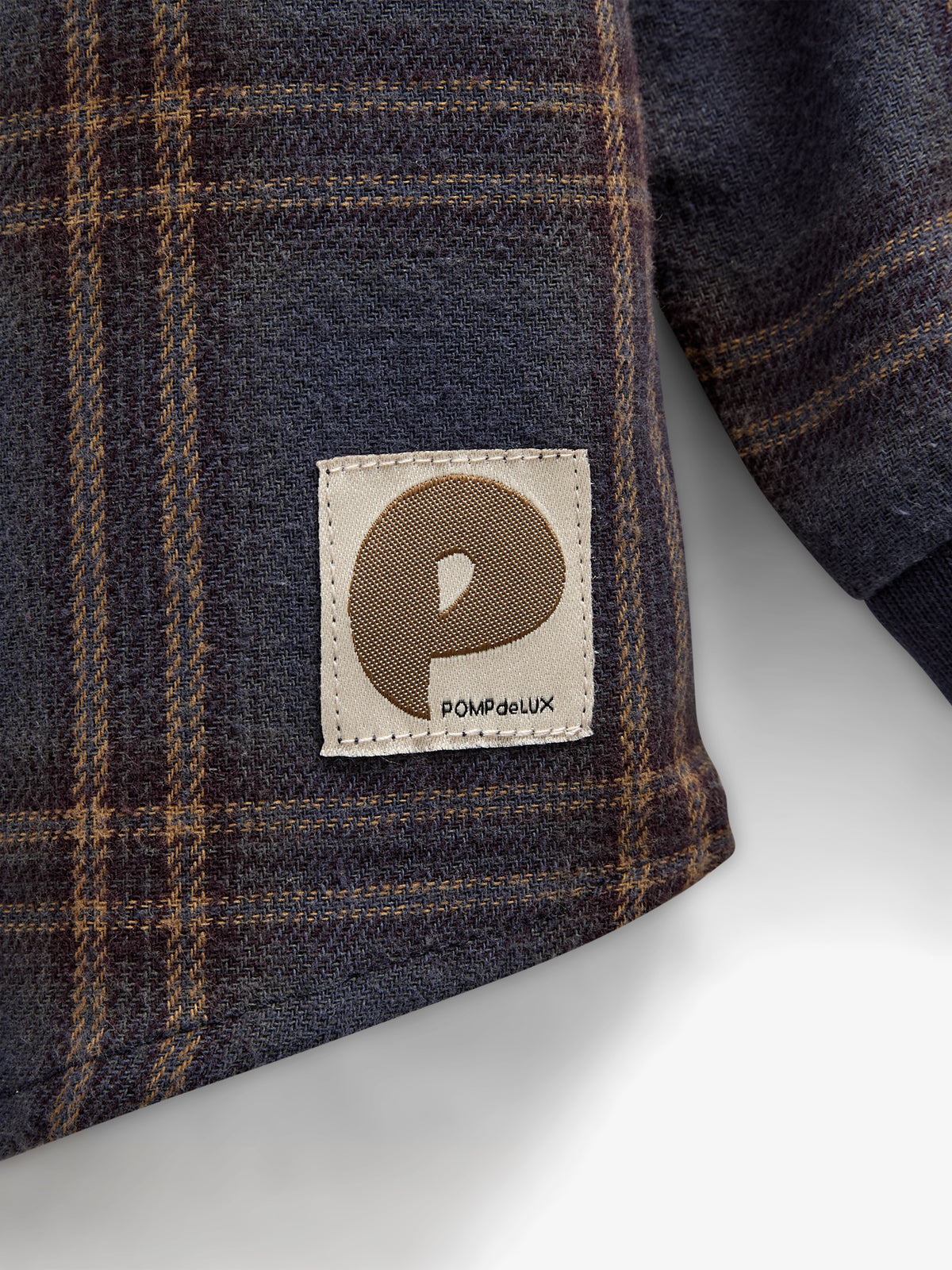 Ternet flannelskjorte med rib manchet - Kids - Navy Check | 100530 Henry