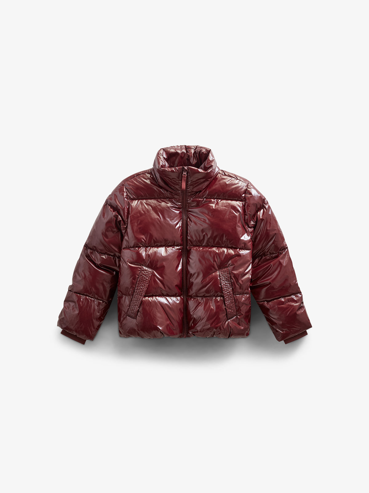 Shinny Pufferjakke - Tween - Burgundy | 100531 Violet