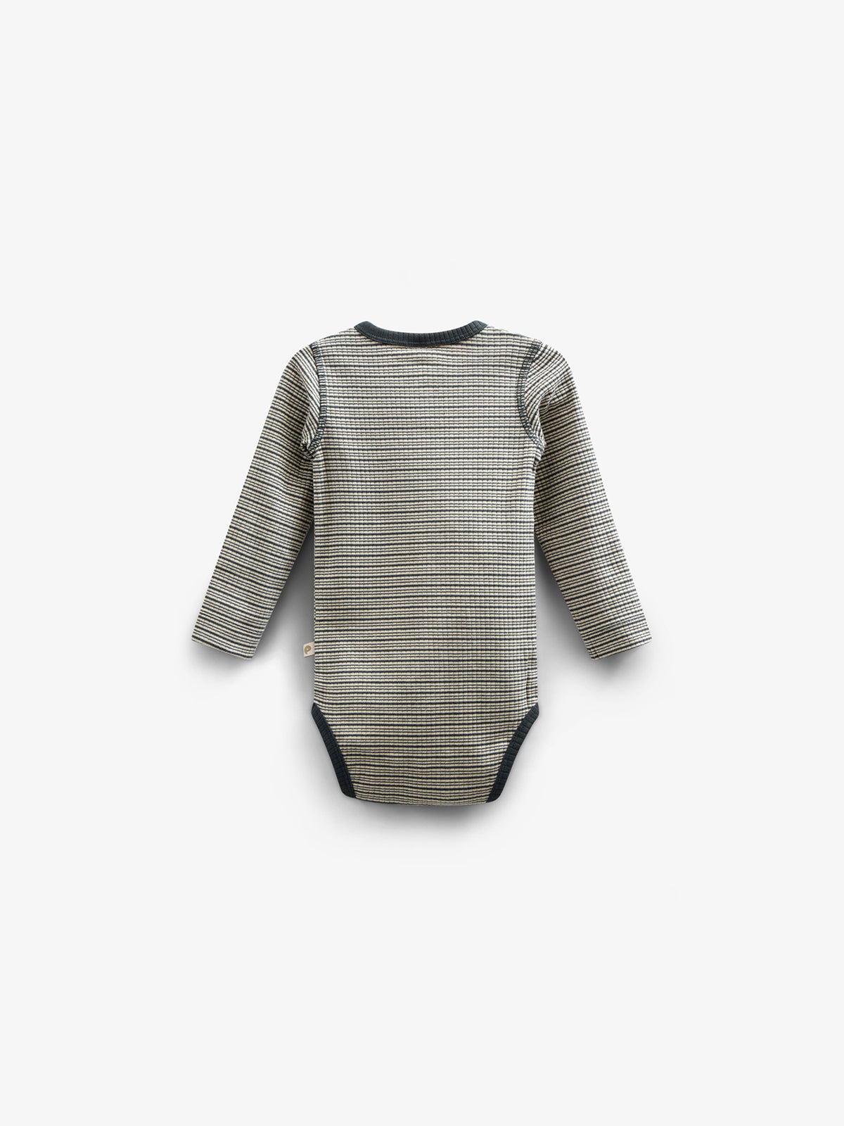 Langærmet Body i Bomuldsrib - Kids - Forest Green Stripe | 100558 Manson