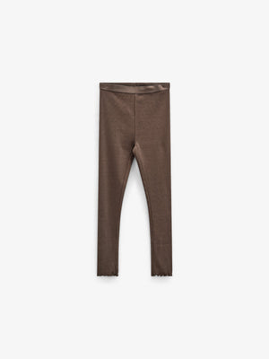 Rib-leggings i Modal - Tween - Chocolate | 100585 Mia