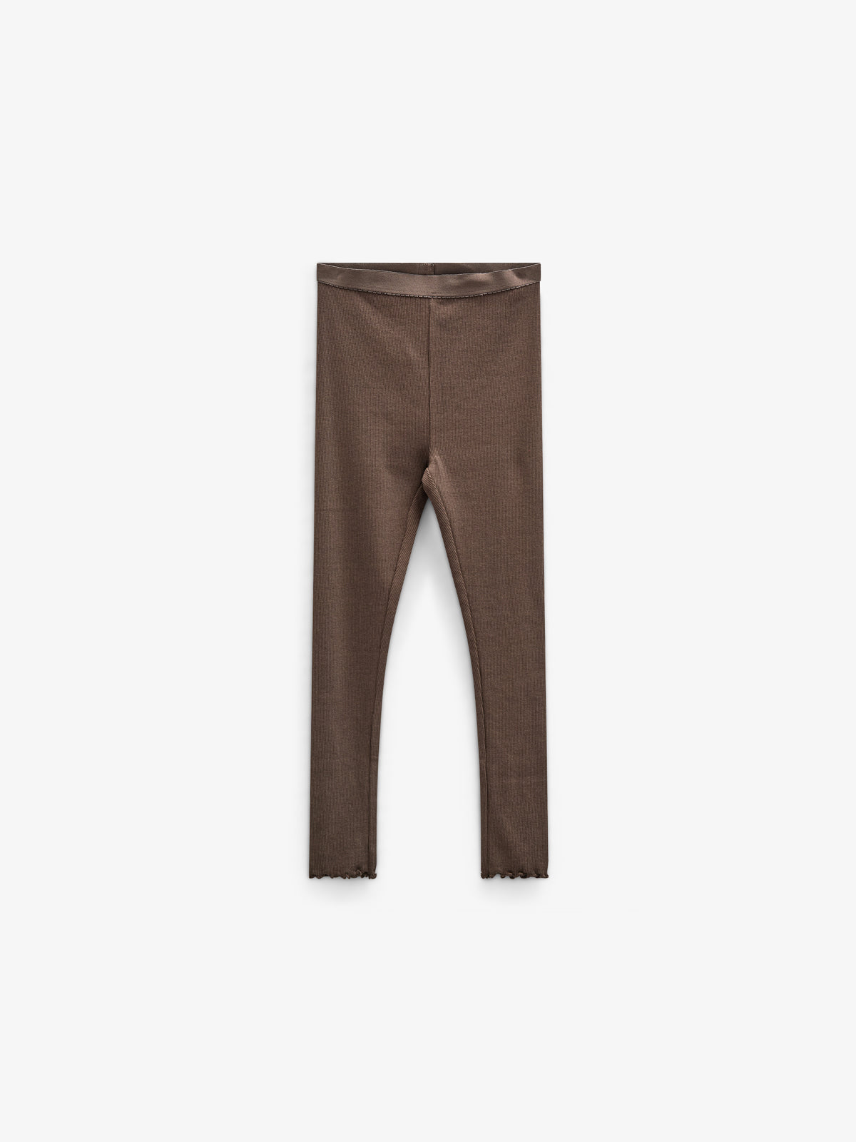 Rib-leggings i Modal - Tween - Chocolate | 100585 Mia