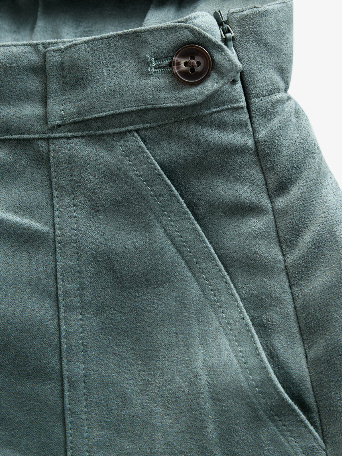 Nederdel i imiteret ruskind - Kids - Dusty Dark Green | 100594 Selene