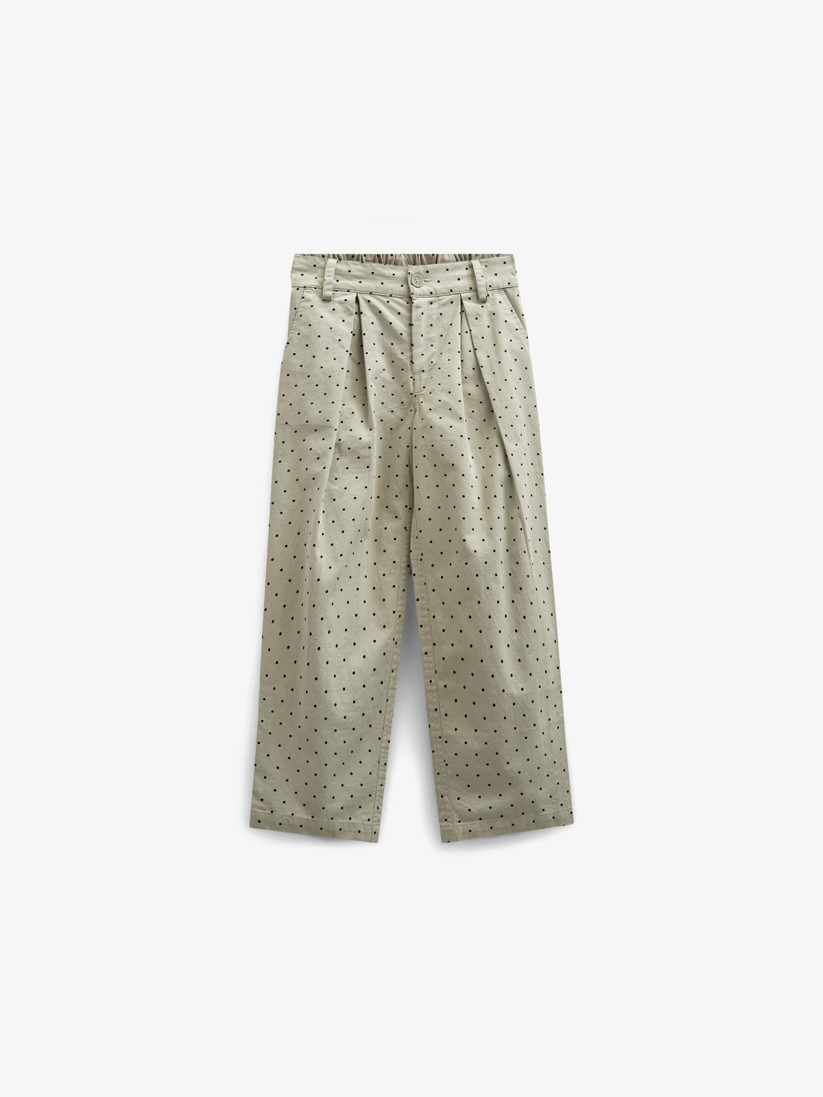 Twill-Bukser med prikker - Tween - Dusty Green | 100617 Iris