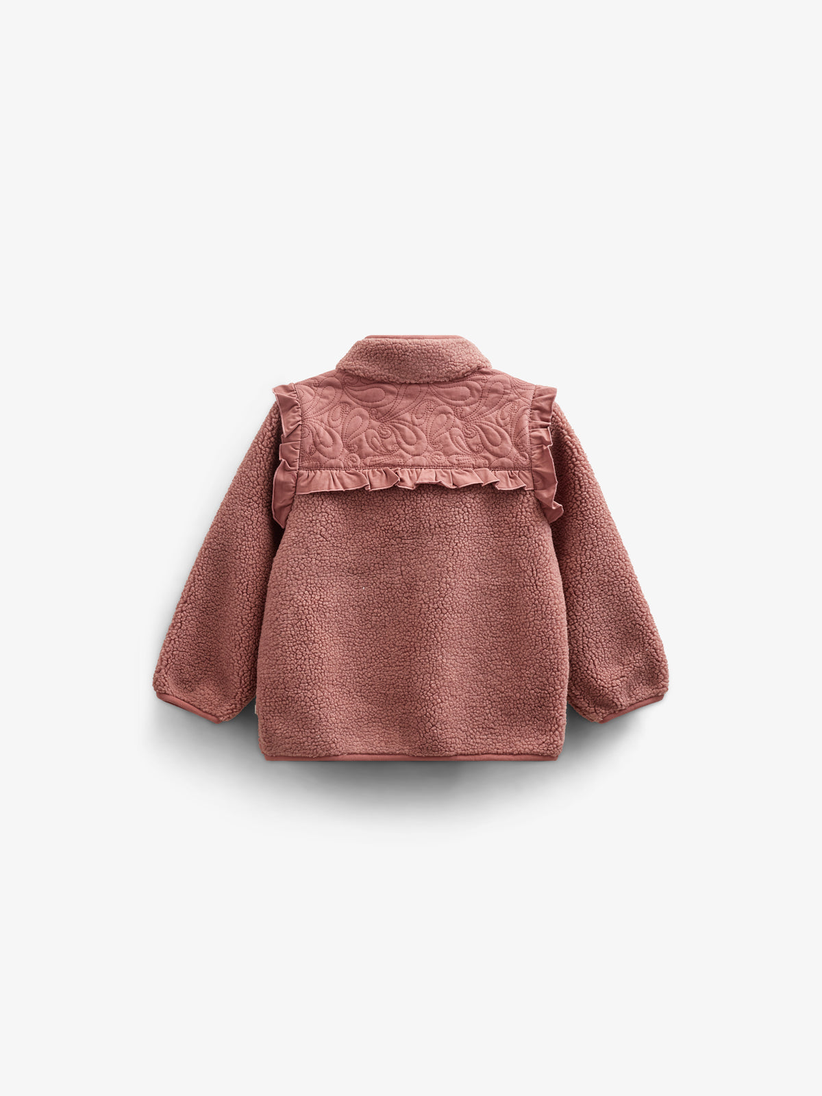 Teddyjakke med lynlås og flæser - Kids - Old Rose | 100636 Madison