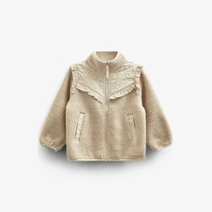 Teddyjakke med lynlås og flæser - Kids - Nature | 100638 Madison