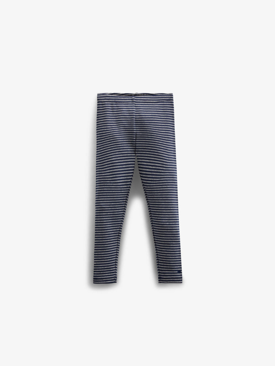 Stribede Jersey Leggins - Kids - Navy Stripe | 100655 Elise