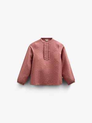 Skjorte i Printet Crepe-viscose - Tween - Rose | 100657 Ana