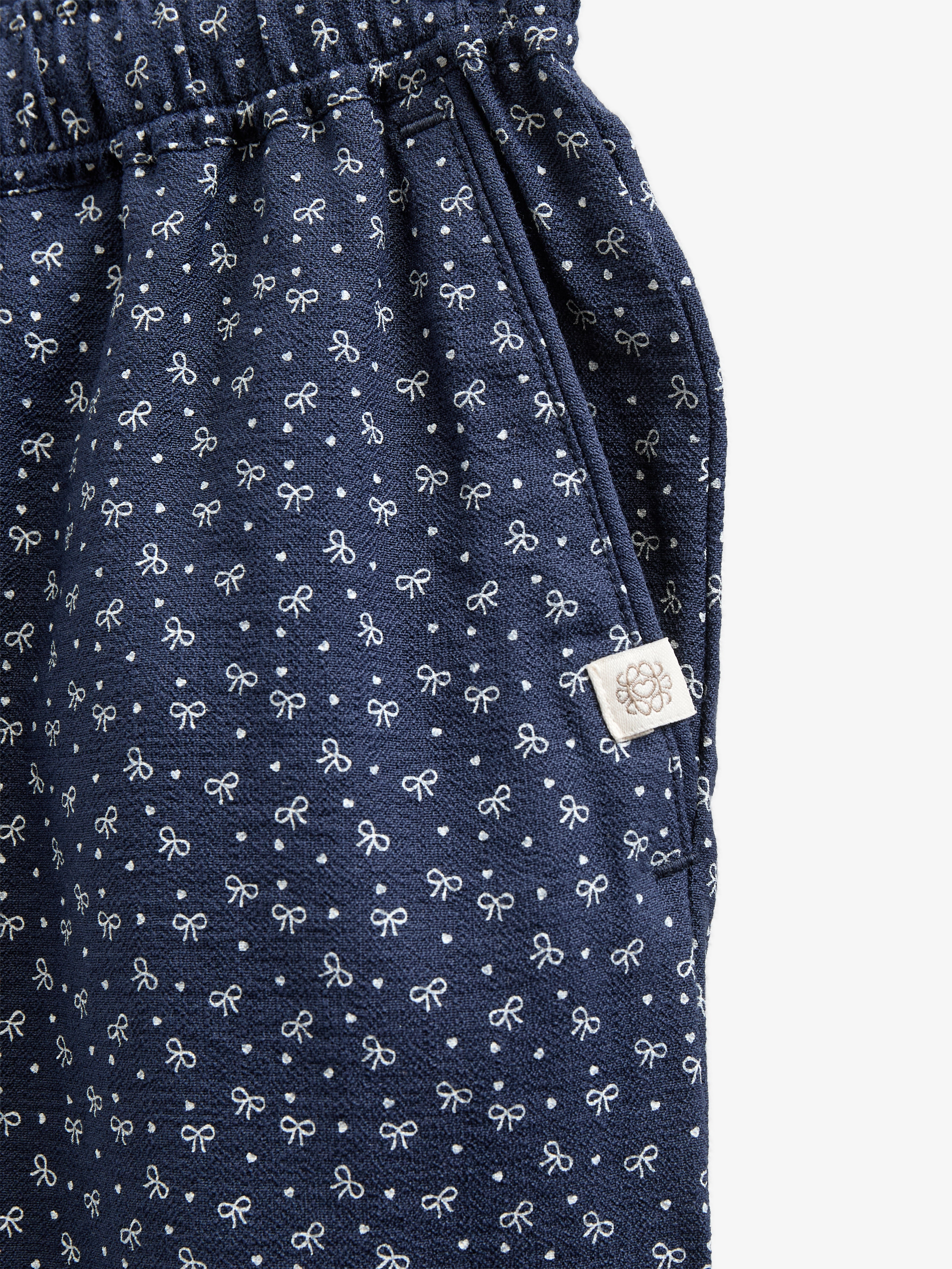 Bukser i Printet Crepe-viscose - Tween - Navy | 100660 Ana