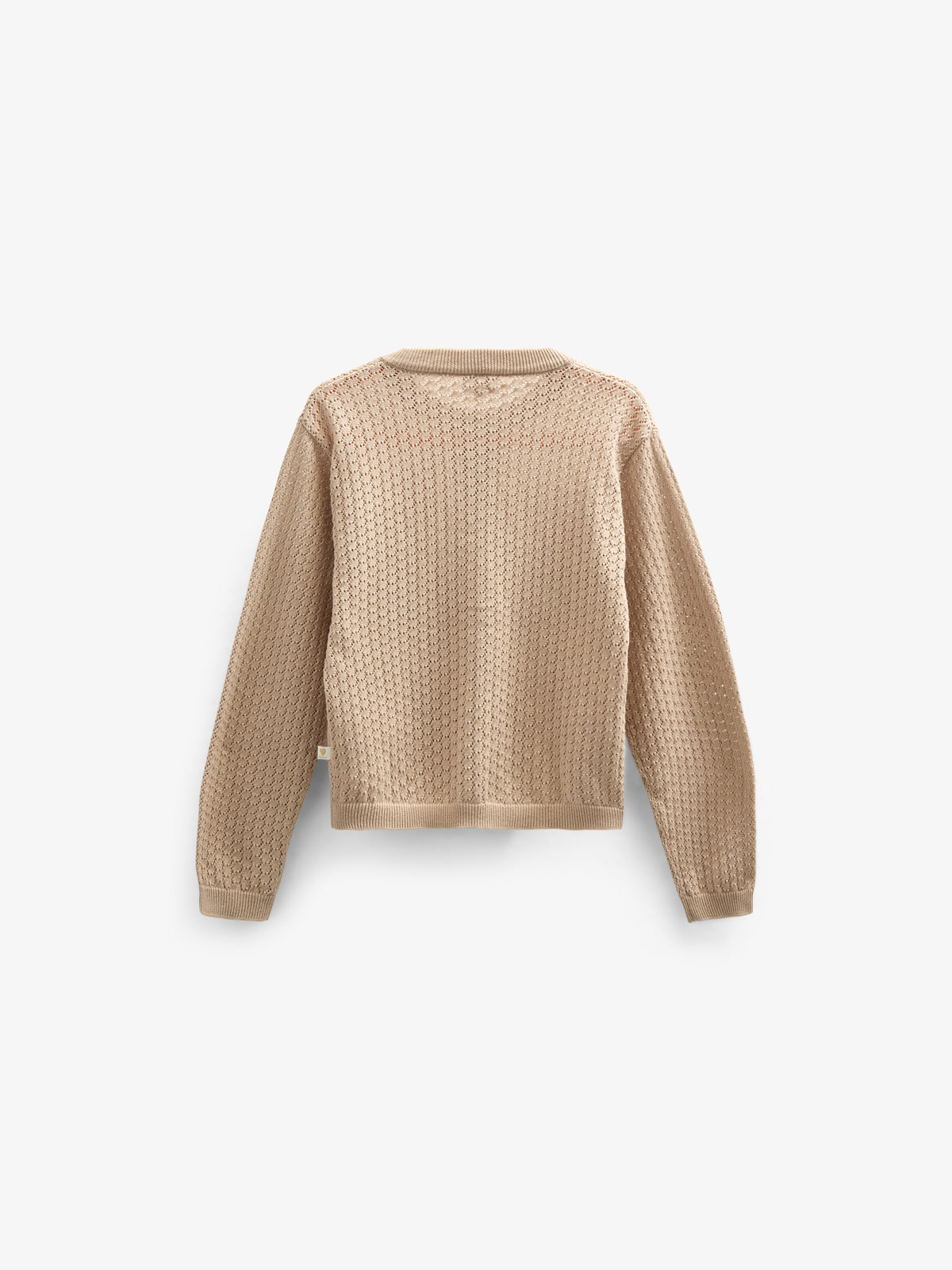 Bomulds Cardigan i pointelle strik - Tween - Caffe Latte | 100684 Esme