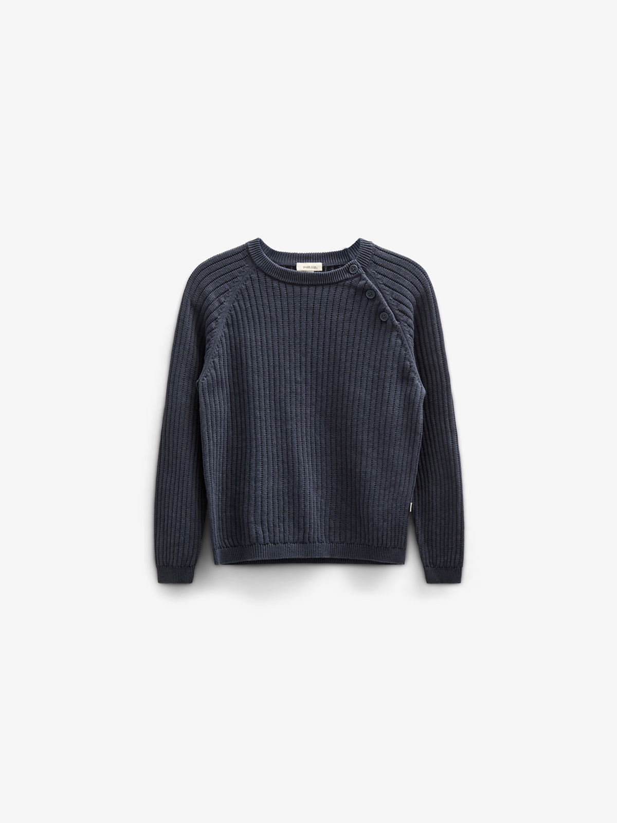 Strikket Bomuldssweater - Kids - Navy | 100693 Jett