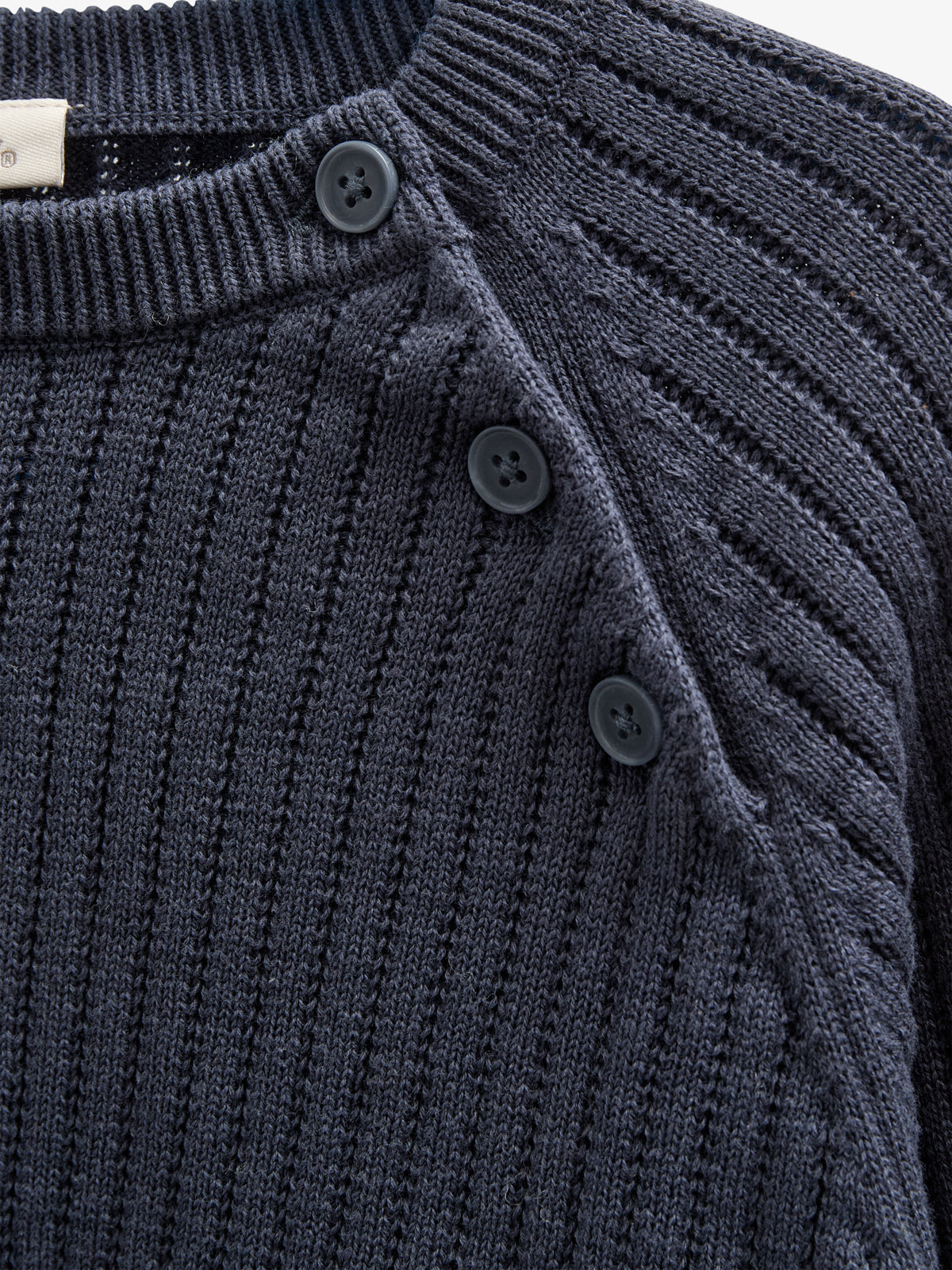 Strikket Bomuldssweater - Kids - Navy | 100693 Jett
