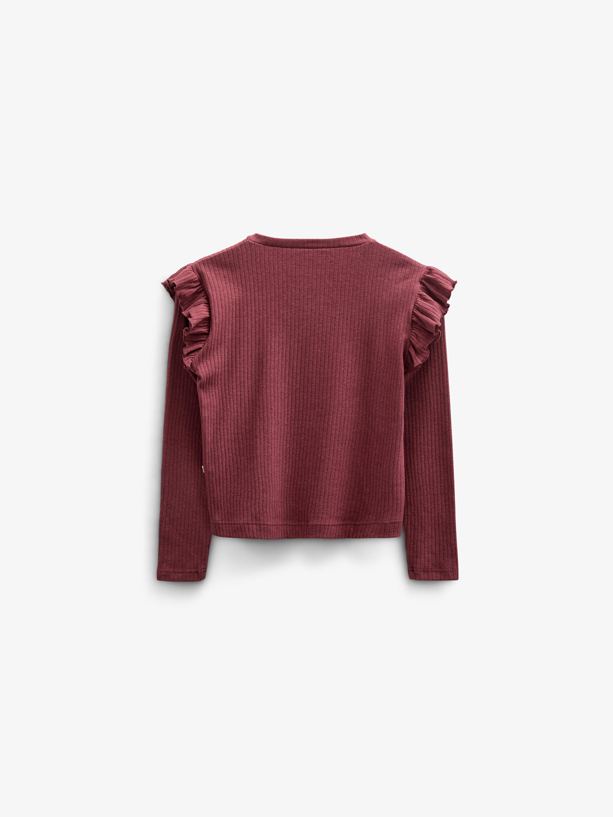 Bluse med bløde ribkanter - Tween - Burgundy Melange | 100696 Alana