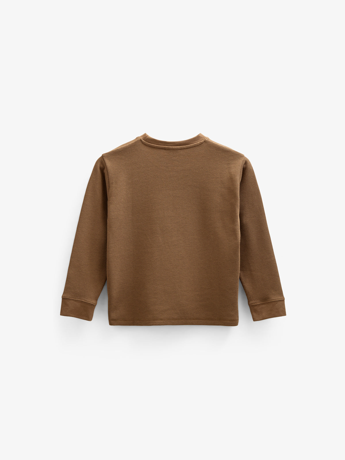 Langærmet T-shirt med struktur - Kids - Coffee | 100705 Malthe