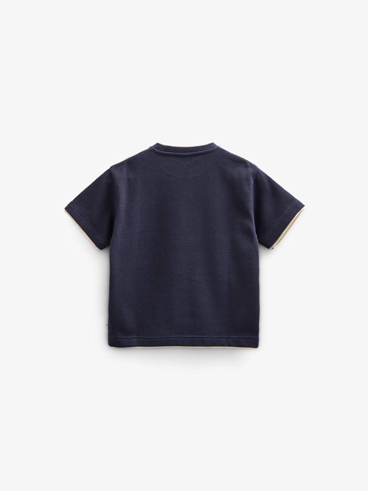 Kortærmet T-shirt med struktur - Tween - Navy | 100710 Malthe