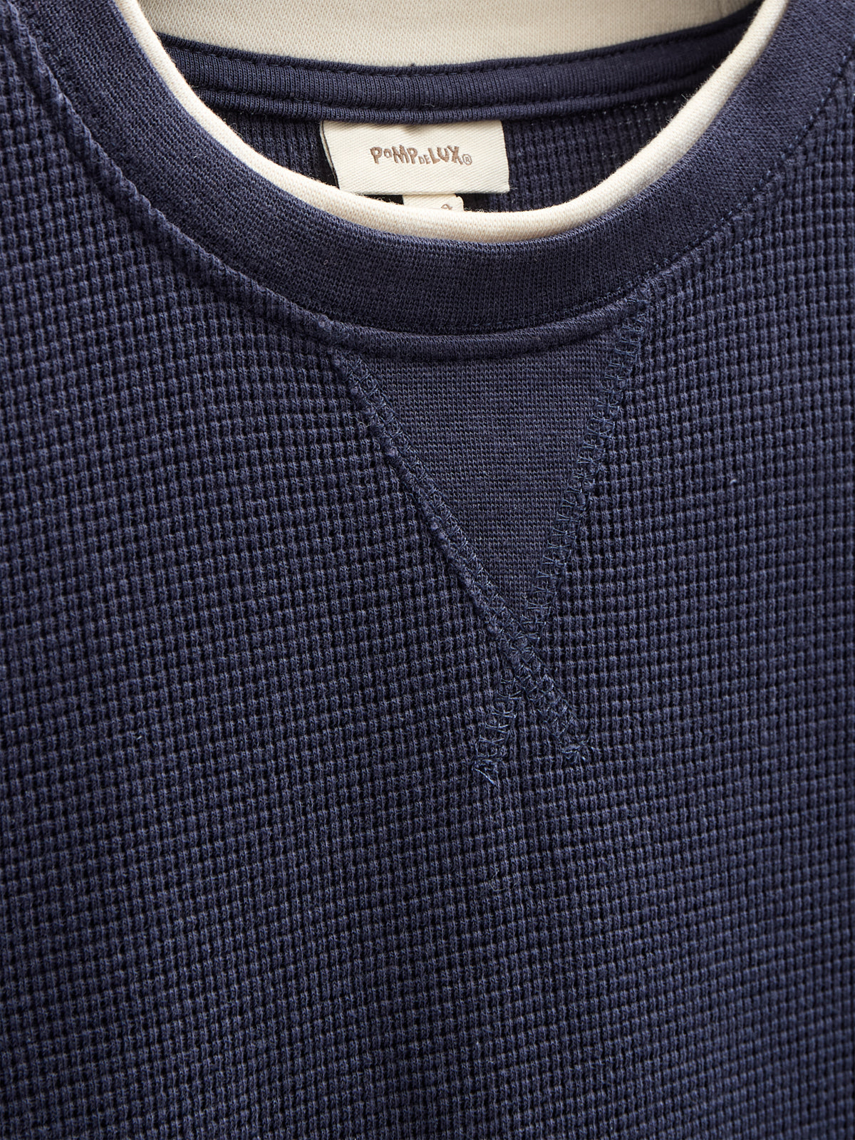 Kortærmet T-shirt med struktur - Tween - Navy | 100710 Malthe