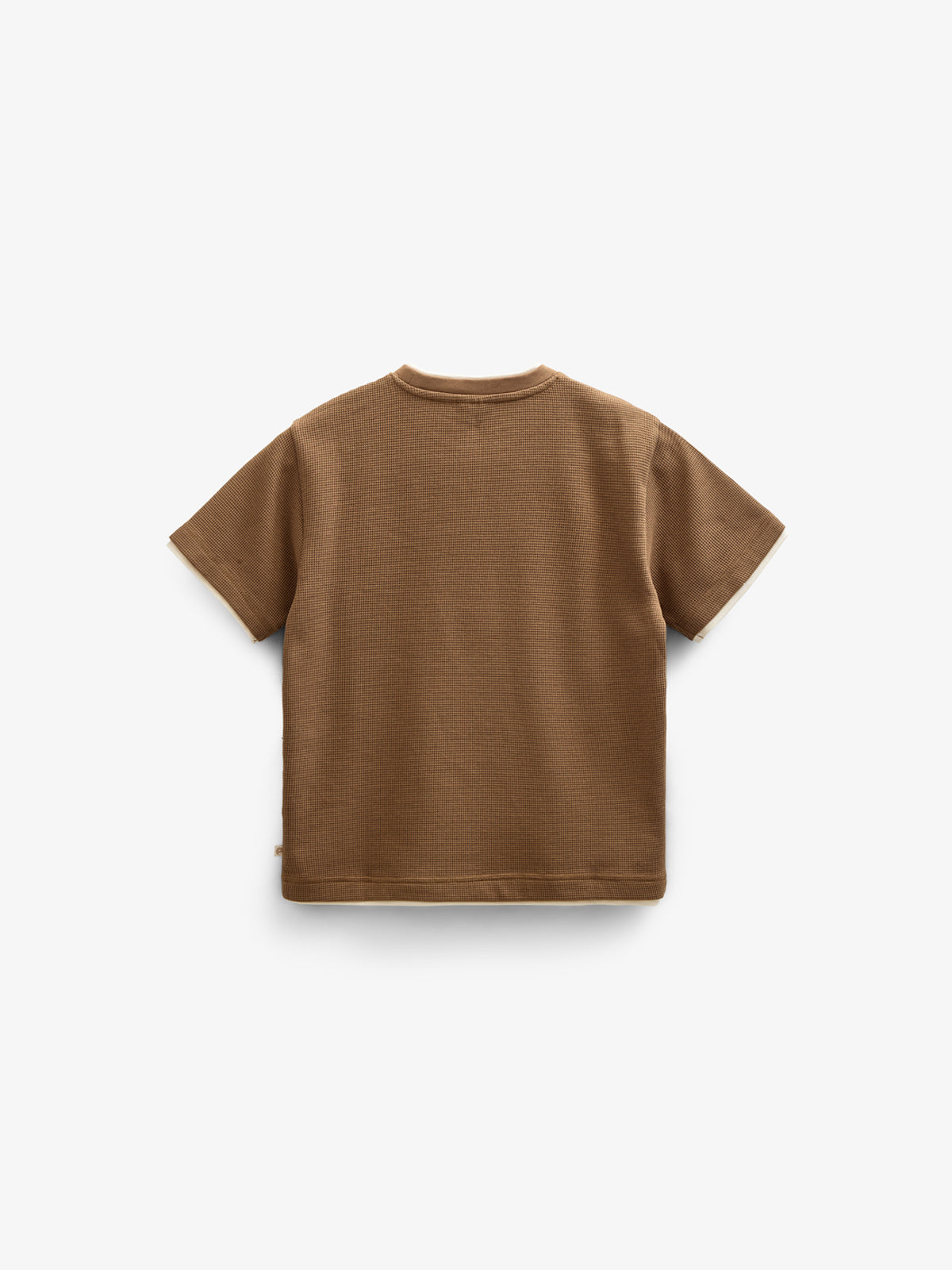 Kortærmet T-shirt med struktur - Tween - Coffee | 100712 Malthe