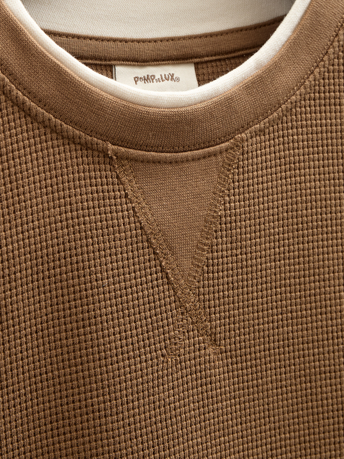 Kortærmet T-shirt med struktur - Tween - Coffee | 100712 Malthe