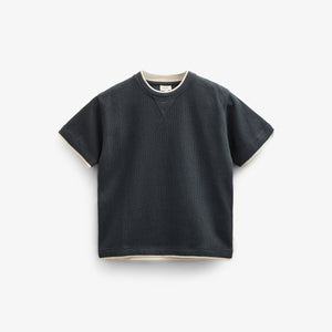 Kortærmet T-shirt med struktur - Tween - Forest Green | 100714 Malthe