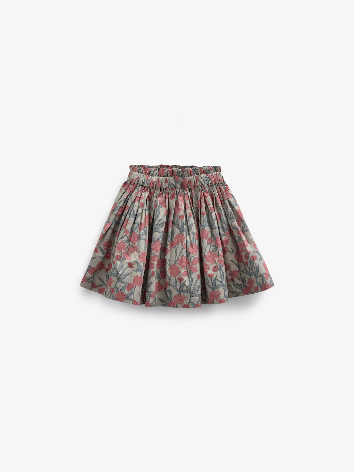 Nederdel i Printet bomulds-poplin - Tween - Rose / Green | 100718 Amy