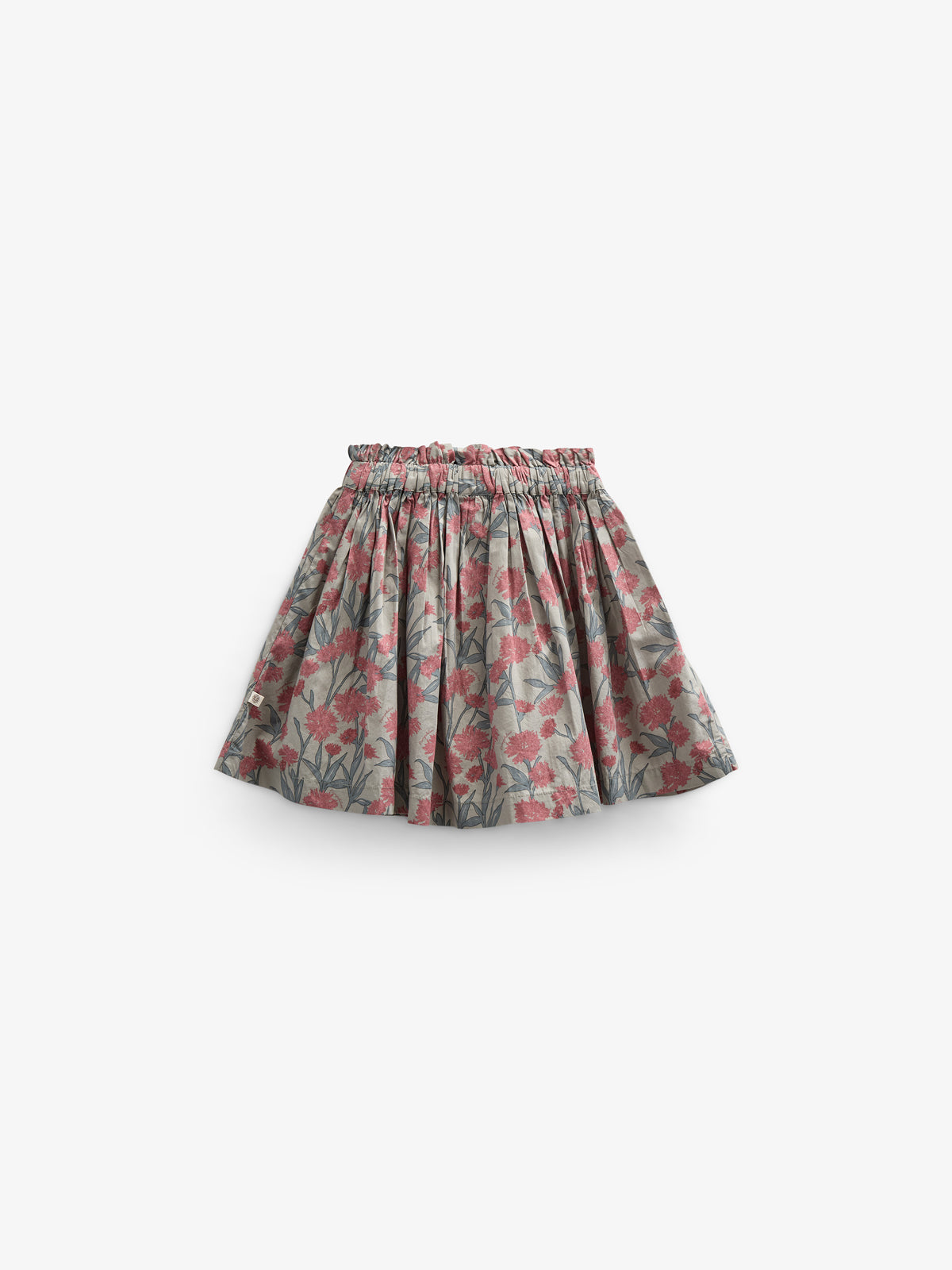 Nederdel i Printet bomulds-poplin - Tween - Rose / Green | 100718 Amy