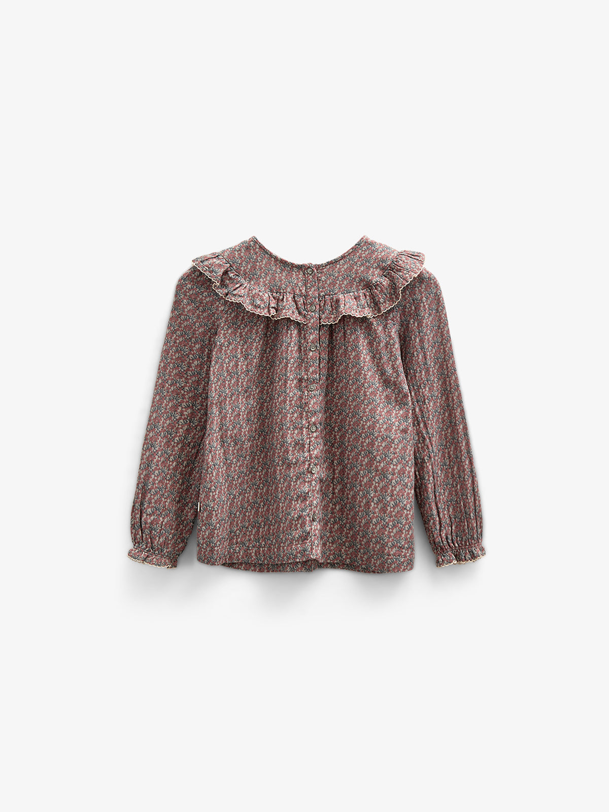 Vendbar Bluse i Printet Bomuld - Tween - Rose / Green | 100732 Maggie