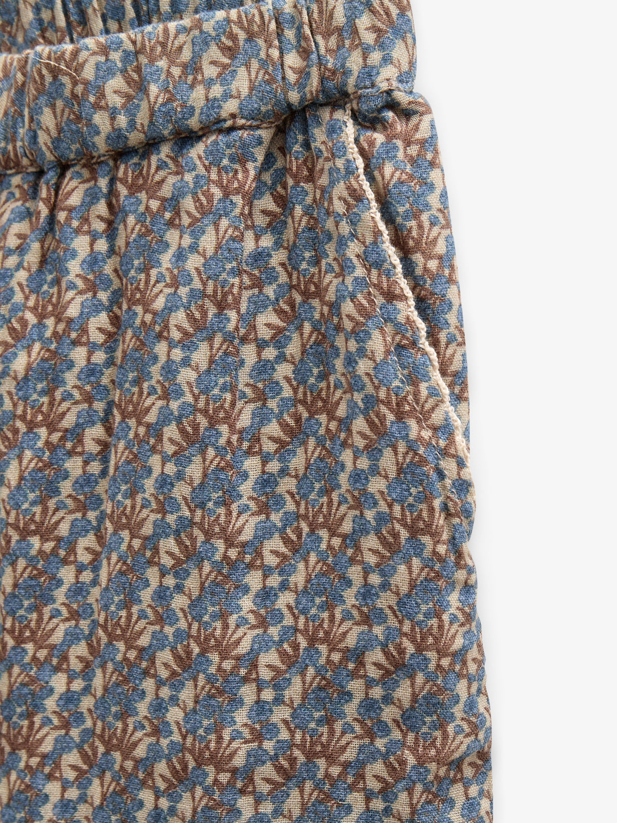 Bukser i Printet Bomuld - Kids - Blue / Brown | 100733 Maggie
