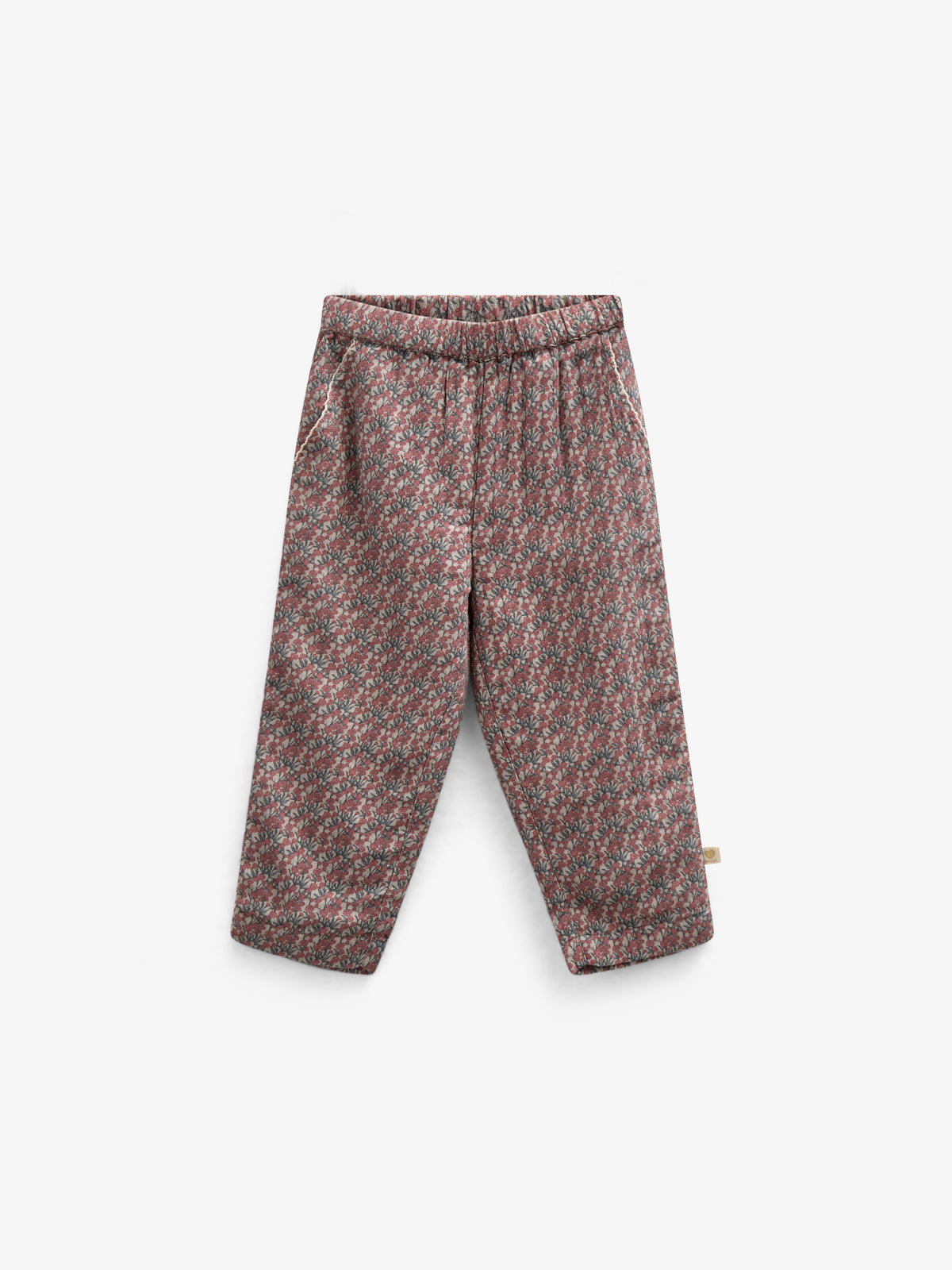 Bukser i Printet Bomuld - Kids - Rose / Green | 100734 Maggie