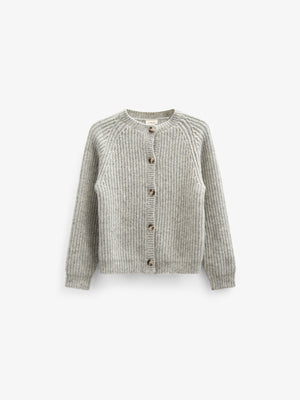 unisex Cardigan i Uldmix - Kids - Grey Melange | 100746 Cork