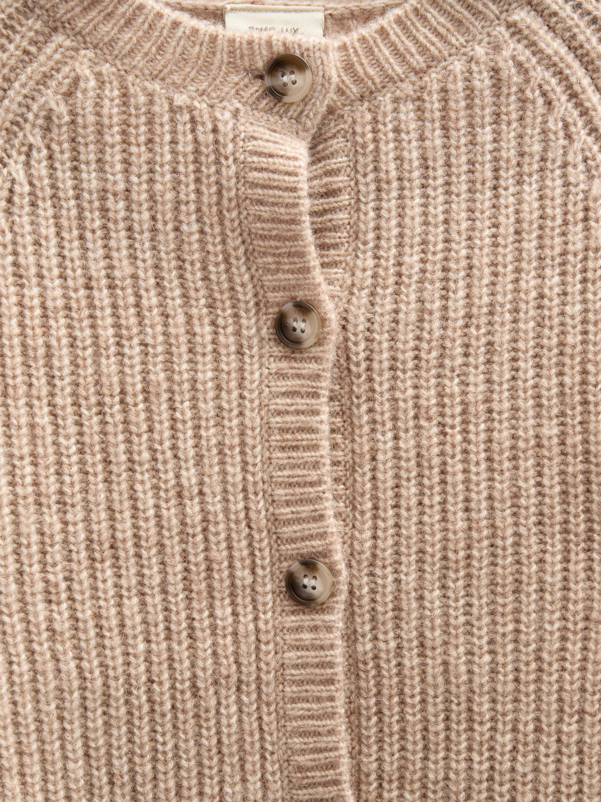 unisex Cardigan i Uldmix - Kids - Beige Melange | 100748 Cork