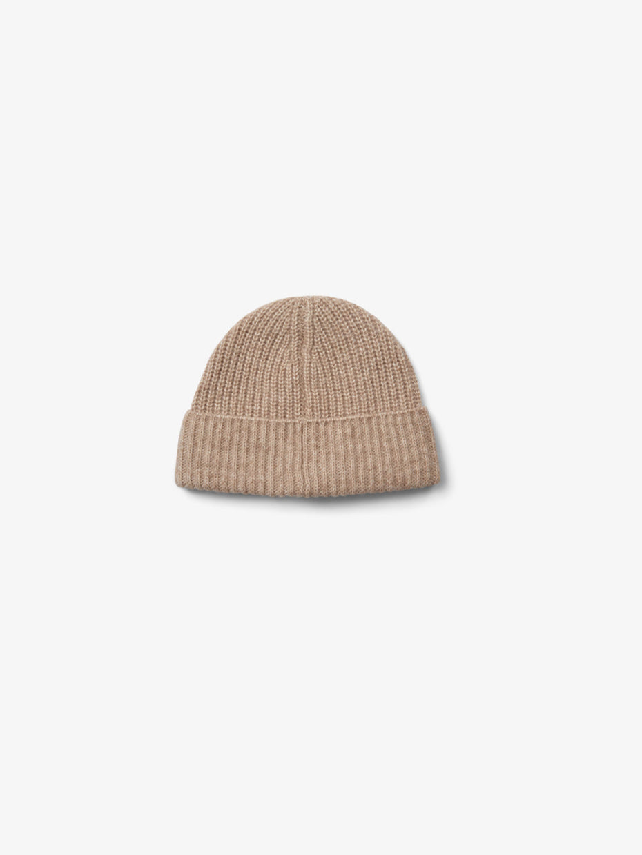 Beanie i Uldmix - All - Beige Melange | 100751 Cork