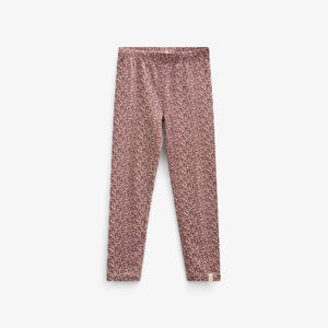 Jersey Legging med blomsterprint - Kids - Vintage Red | 100766 Ada