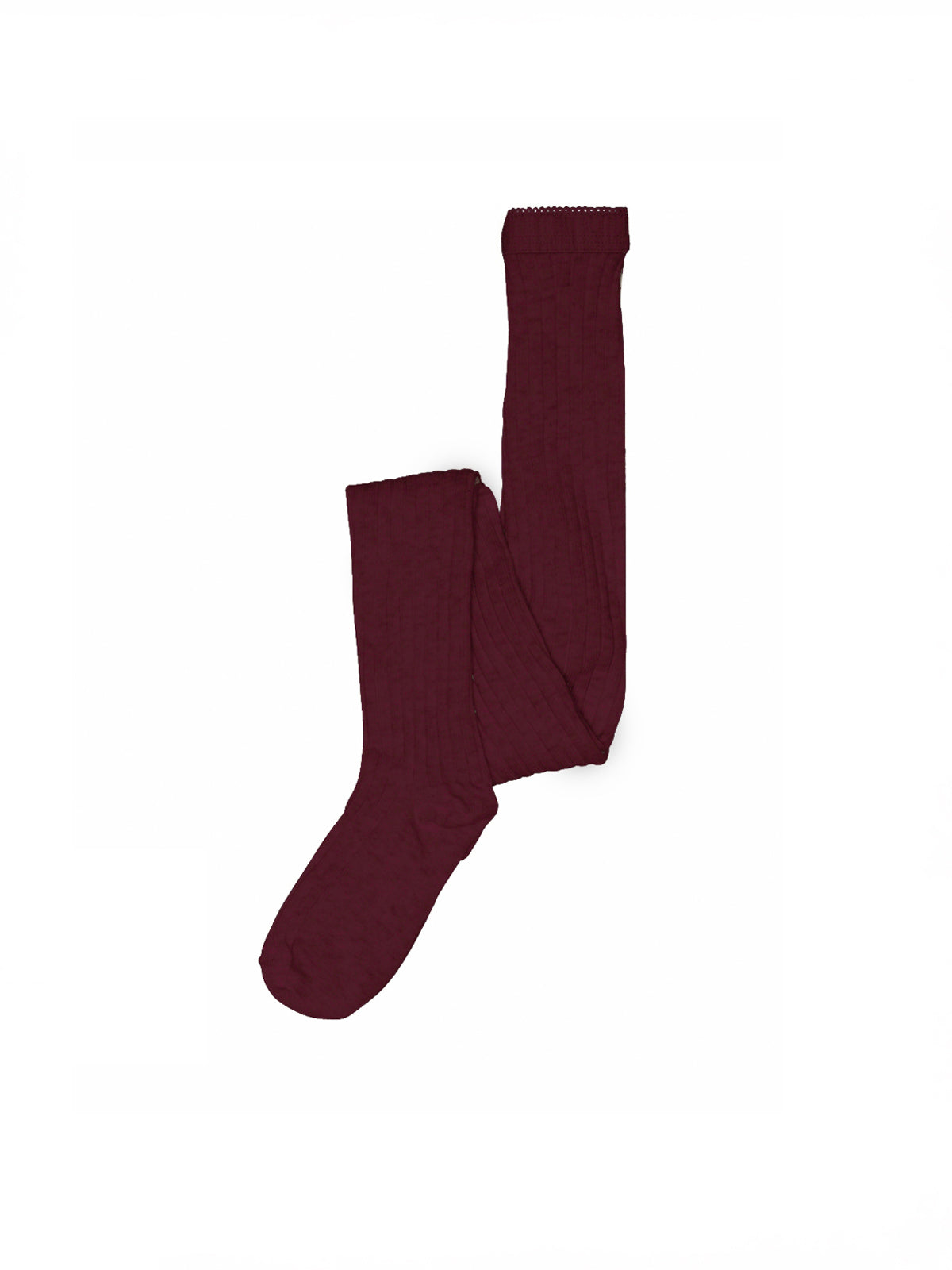 MP Rib Strømpebukser i uld - All - Burgundy | 100879 MP Wool tights