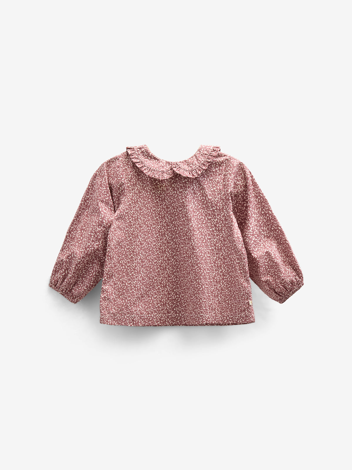 Bluse i bomulds-poplin med Print og Krave - Kids - Vintage Red | 100799 Allie