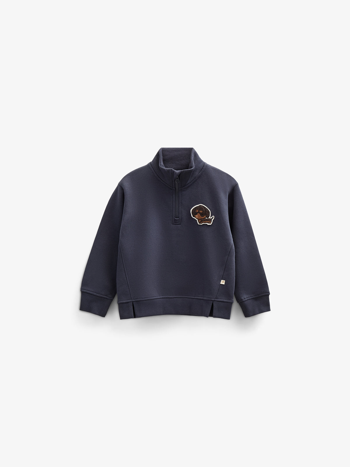 Sweatshirt med kort lynlĂĄs - Kids - Navy | 100806 Tristan