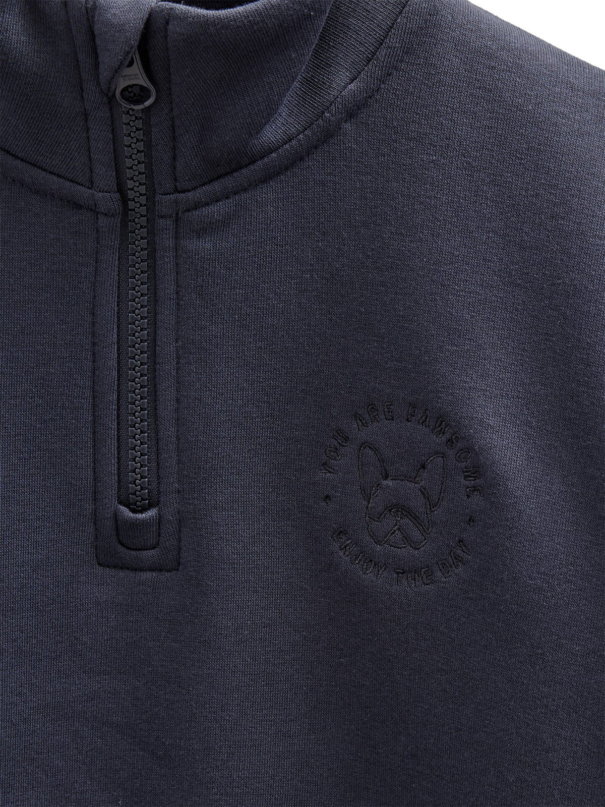 Sweatshirt med kort lynlås - Tween - Navy | 100807 Tristan