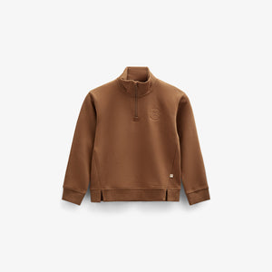 Sweatshirt med kort lynlĂĄs - Tween - Coffee | 100809 Tristan